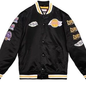Mitchell & Ness Black and Yellow Lakers Jacket